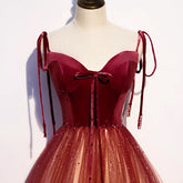 Fairytale Red Gradient Prom Dress -DollyGown